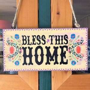Natural Life -Bless This Home- Wall Hanging Decor